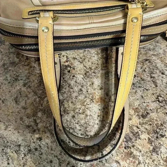 Coach Leather Bonnie Satchel Shoulder Bag  Camel Red Satin Interior 13382 - Picture 14 of 16